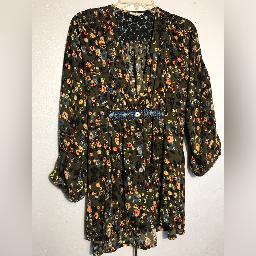 Causin Earl Floral Kimono Blouse S fits M
